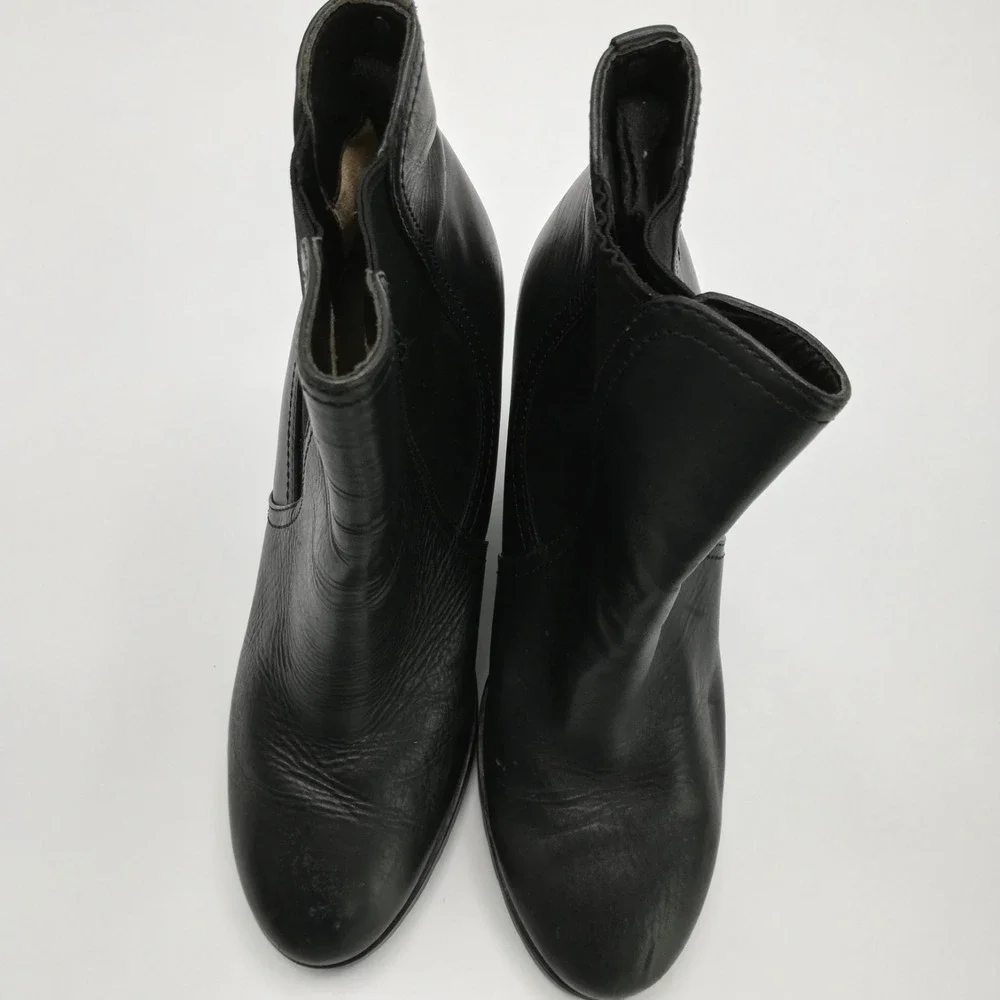 Michael Kors Shoes Womens Boots Ankle Bootie Black Leather‎ Wedge Thea 8.5